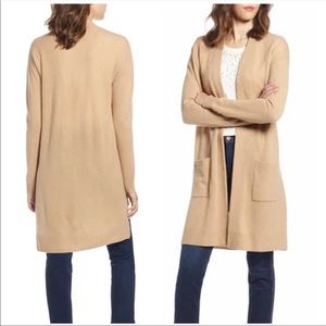 halogen camel cashmere blend cardigan